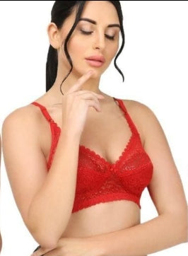 Girls Full Coverage Non-Padded Net Bra (Pack of 2)