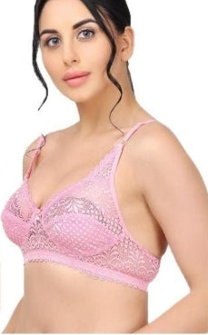 Girls Full Coverage Non-Padded Net Bra (Pack of 2)