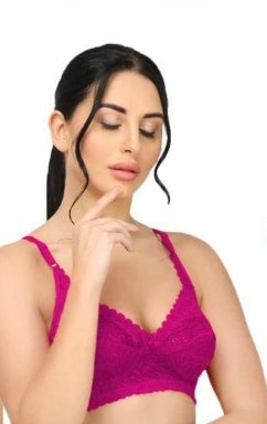 Girls Full Coverage Non-Padded Net Bra (Pack of 2)